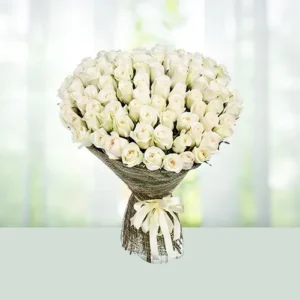 Bouquet of 99 White Roses