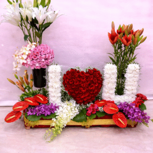 Grand "I Love You" Exotic Floral Garden