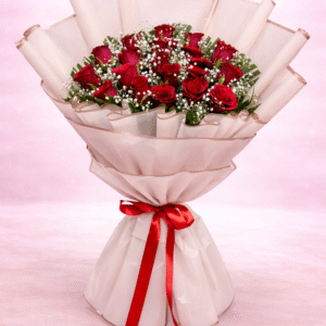 Pink Romance Teddy Bouquet