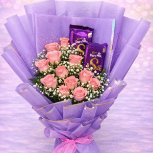 Lavender Silk 12-Rose Bouquet