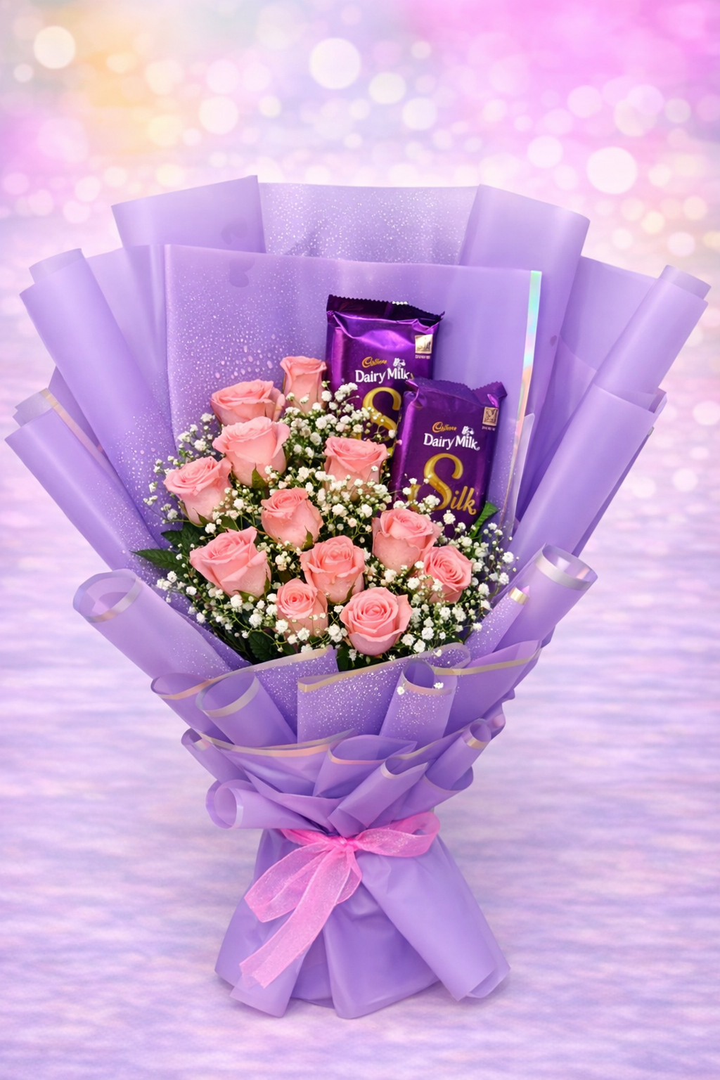 Lavender Silk 12-Rose Bouquet