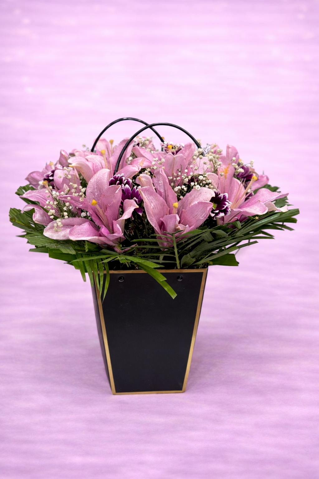 Midnight Gold Pink Lily Box