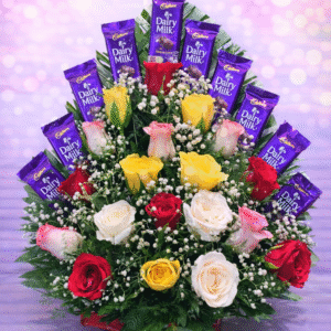 Dairy Milk Rainbow Rose Symphony