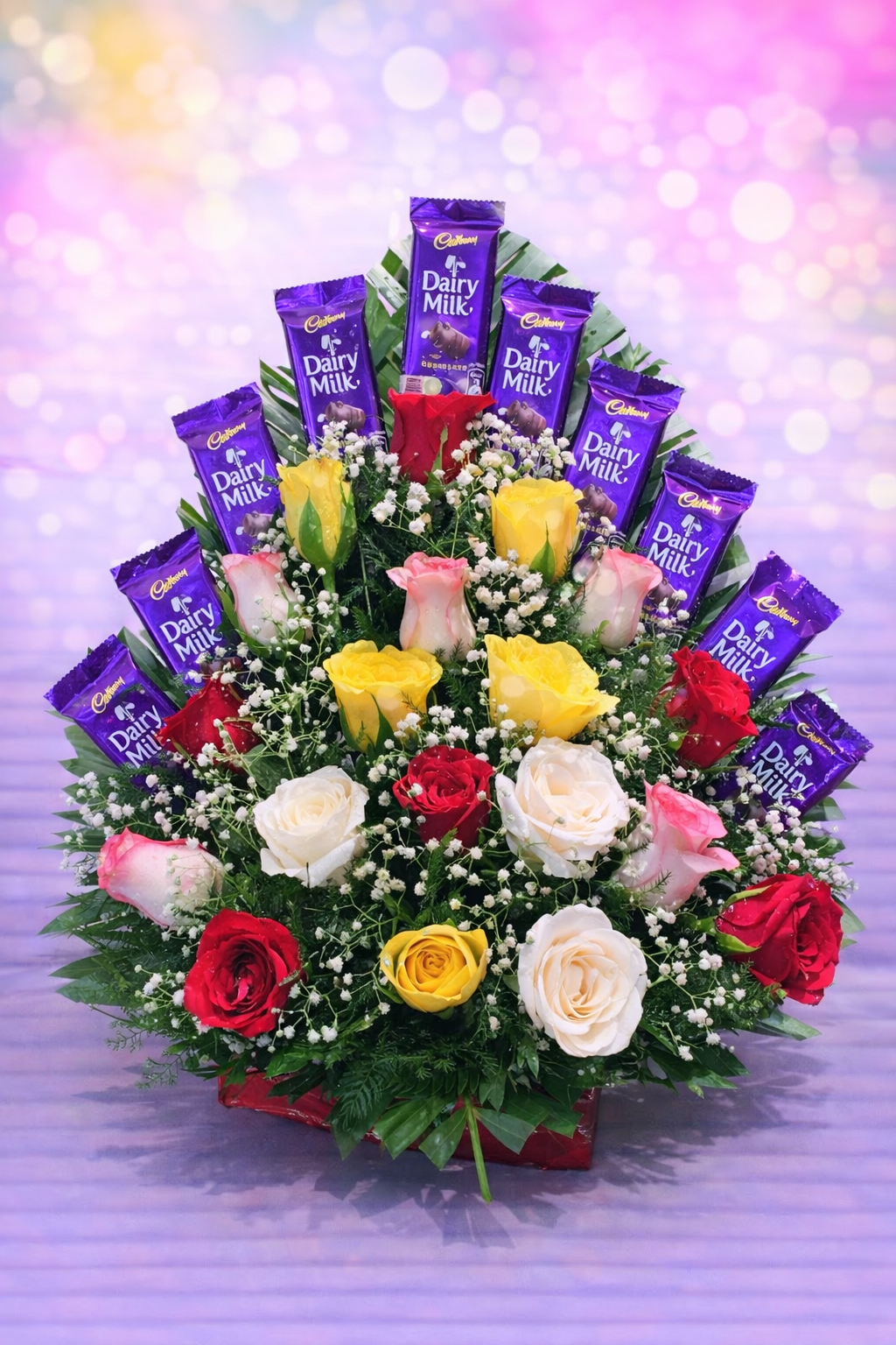 Dairy Milk Rainbow Rose Symphony