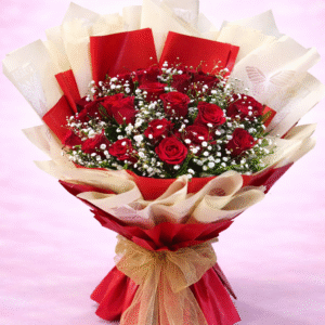 Crimson Flutter 20-Rose Bouquet