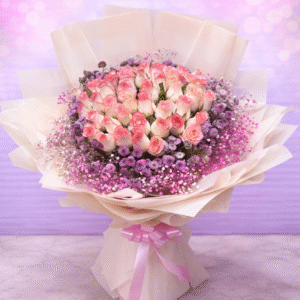 Pink Blossom Ethereal Rose Bouquet
