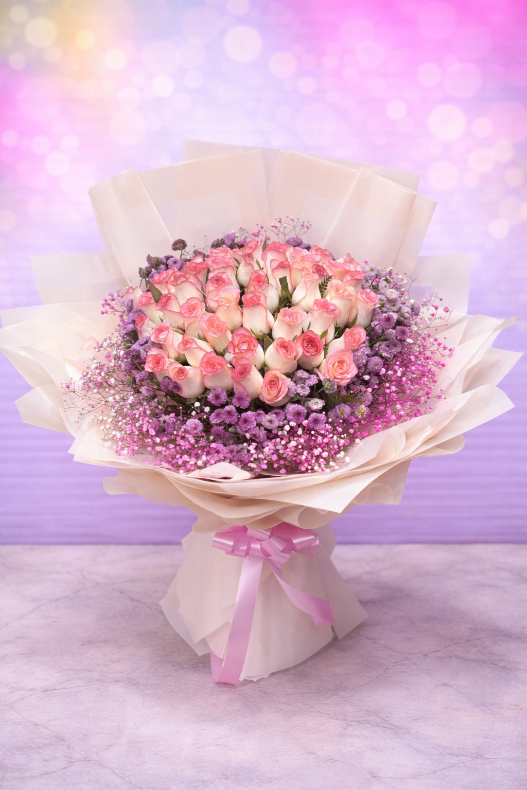 Pink Blossom Ethereal Rose Bouquet