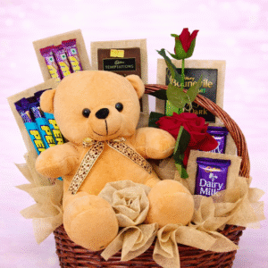 Golden Teddy & Gourmet Treats Hamper