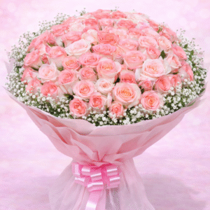 Soft Blush 50-Rose Deluxe Bouquet
