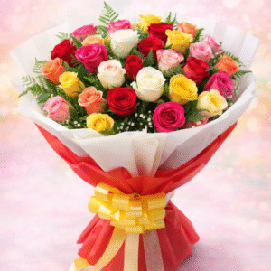 Rainbow Radiance 30-Rose Bouquet