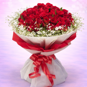 Crimson Joy 50-Rose Celebration