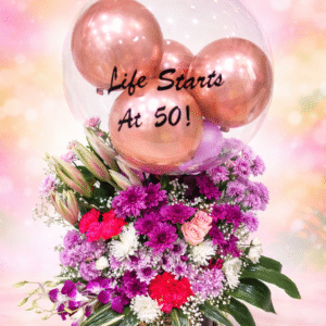 Elegant Milestone Balloon & Floral Box