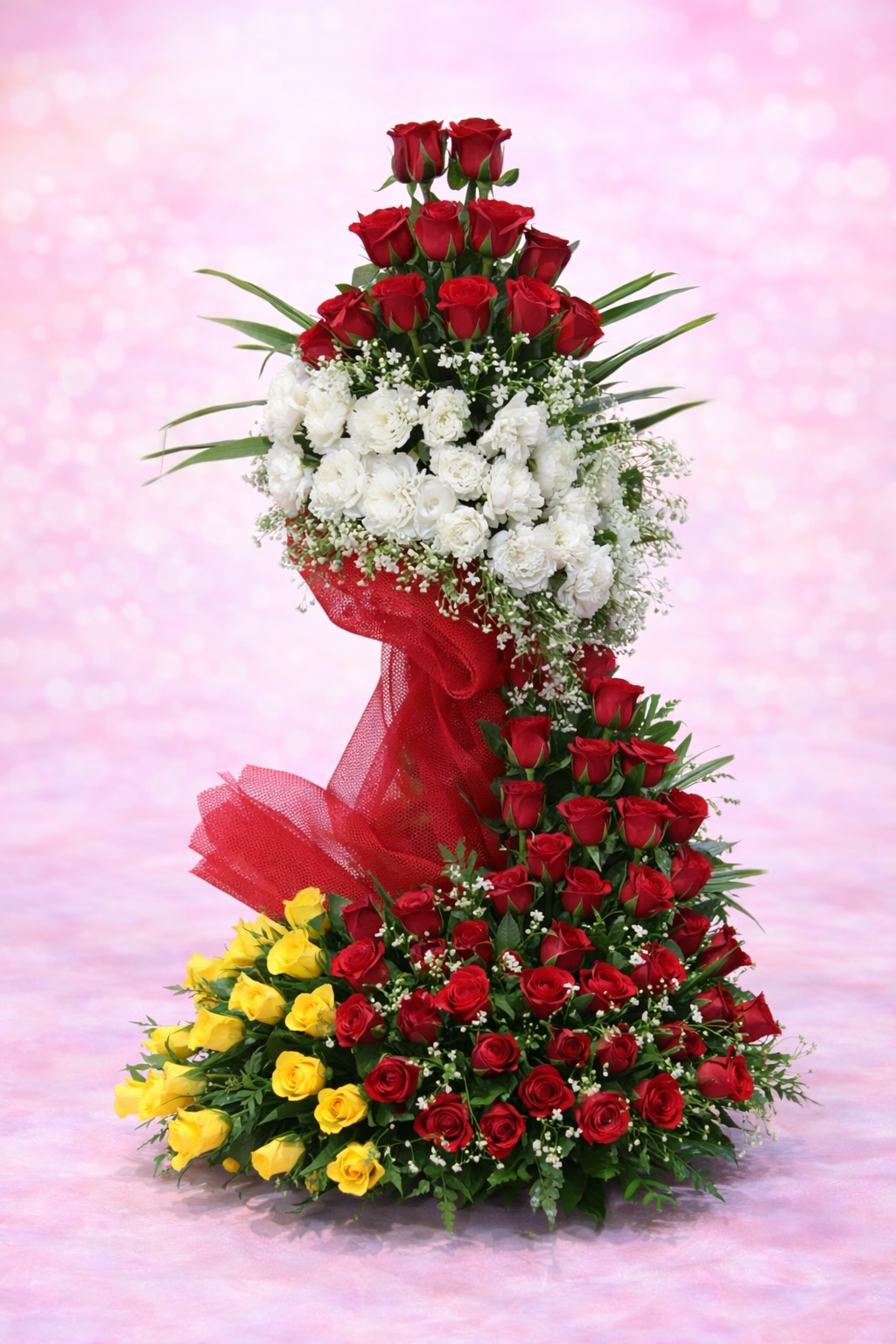 Vertical Grandeur 100 Rose Installation