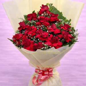 Crimson Flare 12-Rose Bouquet