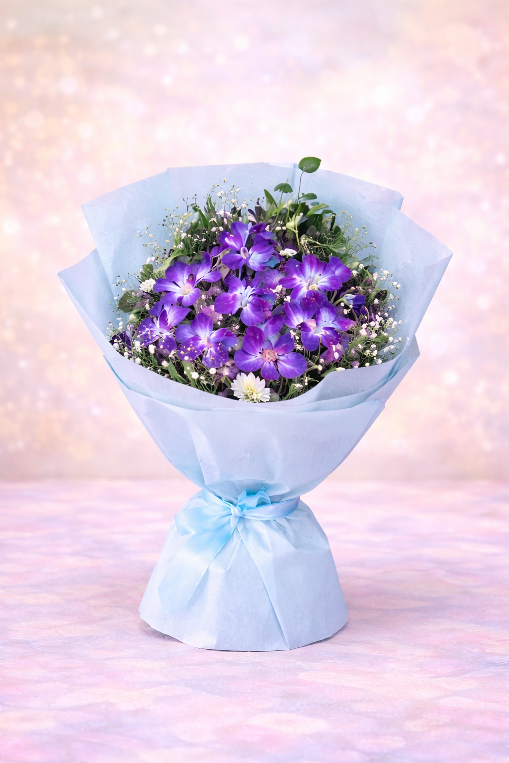 Azure Mist Orchid Bouquet