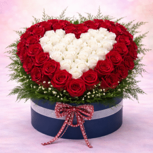 Dual Elegance Heart Rose Box