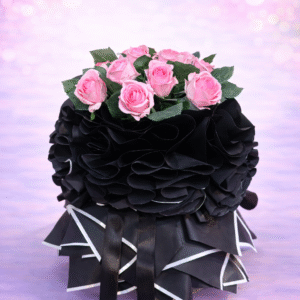 Midnight Bloom Pink Rose Bouquet