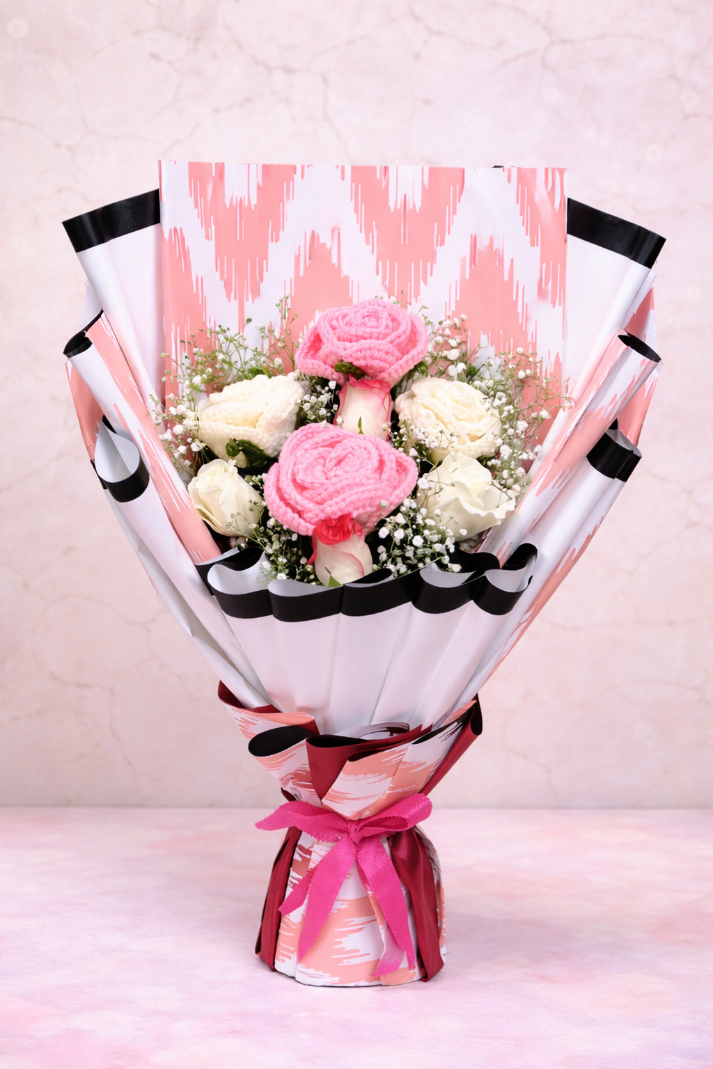 Everlasting Artisan Crochet & Rose Bouquet