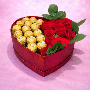 Ferrero & Rose Velvet Heart Box