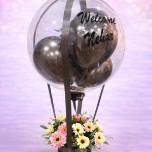 Elegant Personalized Hot Air Balloon Floral Box