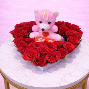 Cuddly Love Rose Heart