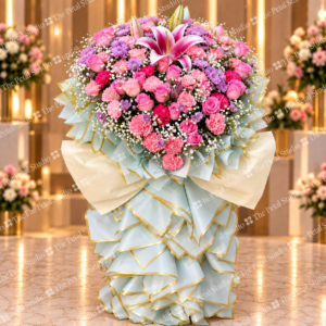 Grand Pink Rose & Lily Celebration Bouquet