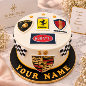 Custom Luxury Car Logo Birthday Cake (1 kg)